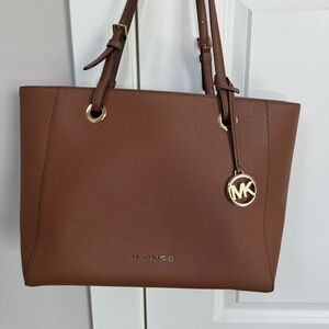 Michael Kors Tan Tote with Gold Accents